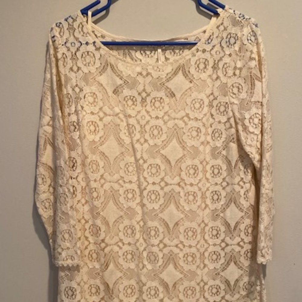 Sweet lace ivory dress